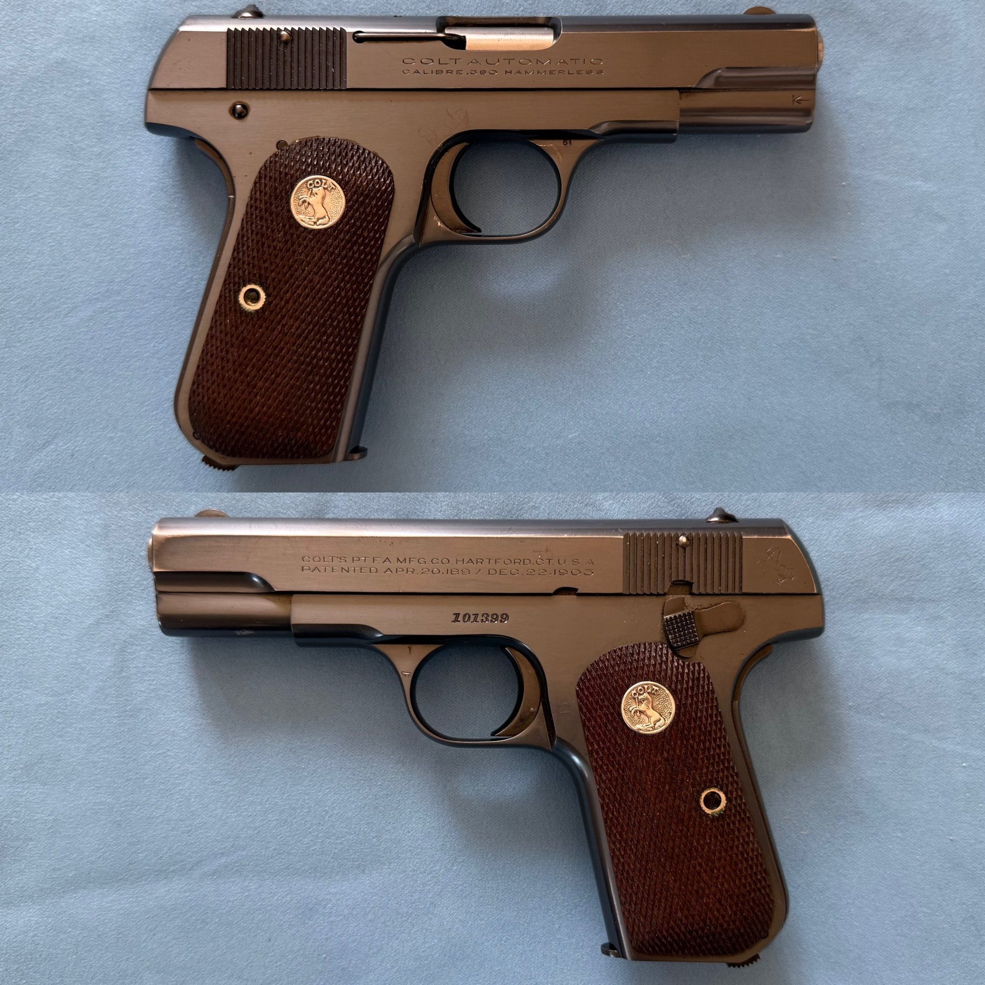 Colt Model 1908 Pocket Hammerless – .380 – BJ 1929 – Box & Factory Letter - New Photos – Bild 7