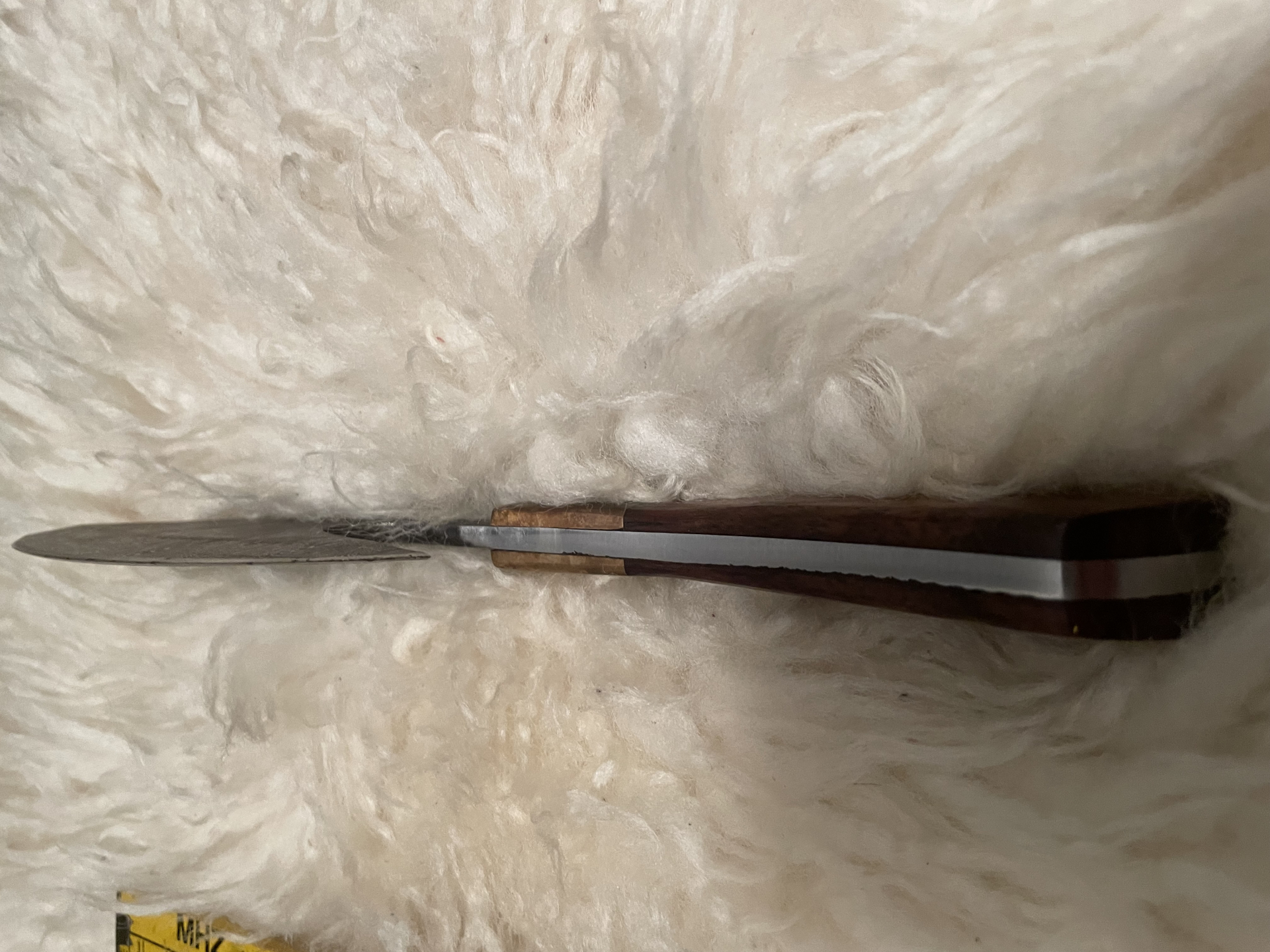Kleine Damast Axt mit Lederscheide – Bild 4