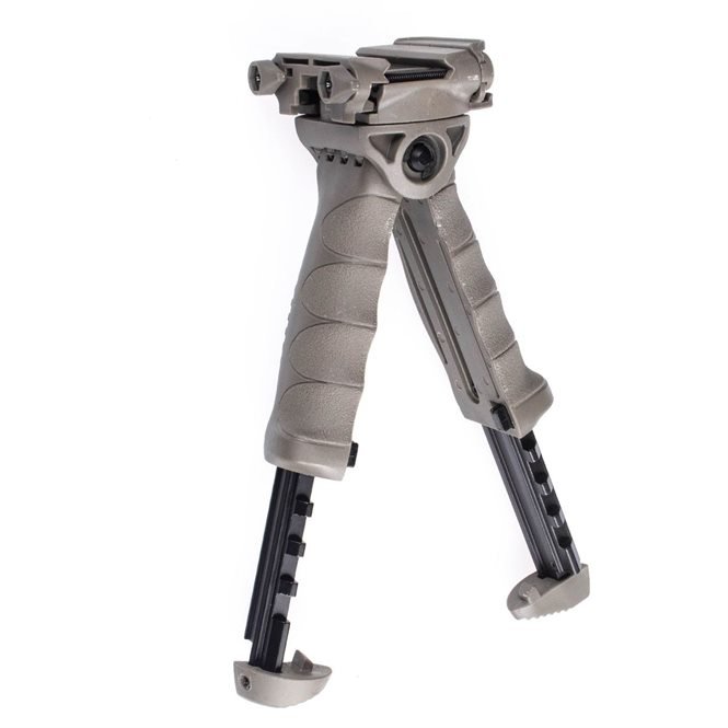 AR-15 Griff mit Zweibein Stahl / Bipod Combo Grau GT Edition – Bild 1