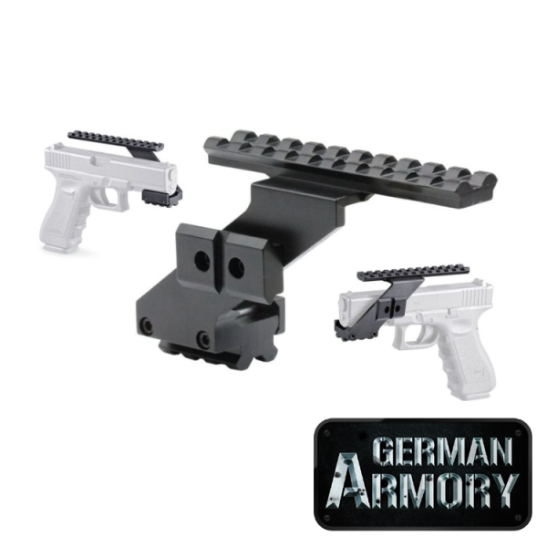 Picatinnyrail Schiene Montage für Pistolen mit Unterlaufschiene Glock Beretta SIG etc. – Bild 1