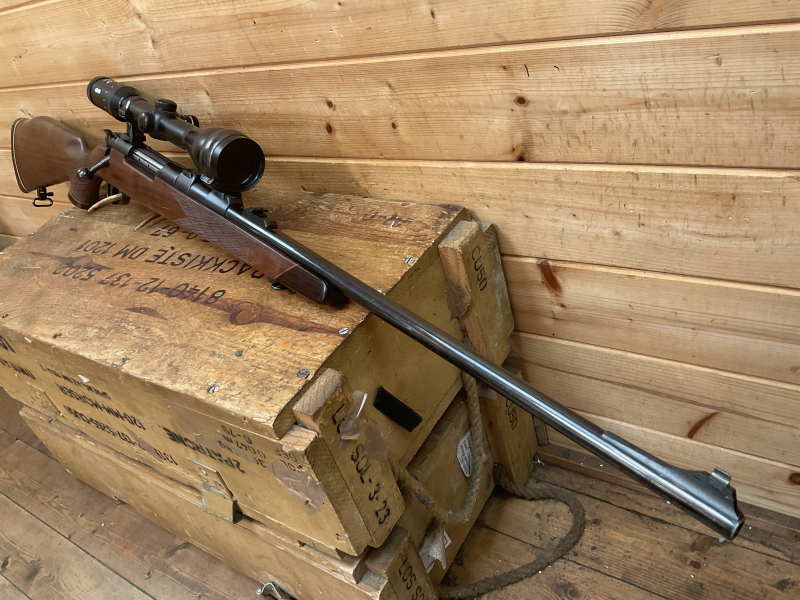 Großwildbüchse Repetierer Weatherby Mark V, Kal..375 H&H, Top Zustand! mit Meopta Leuchtpunkt! – Bild 4