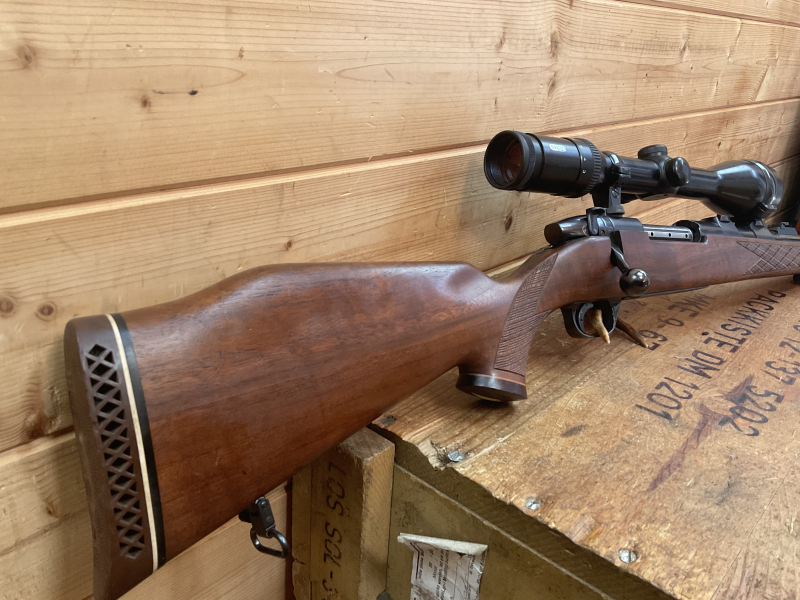 Großwildbüchse Repetierer Weatherby Mark V, Kal..375 H&H, Top Zustand! mit Meopta Leuchtpunkt! – Bild 6