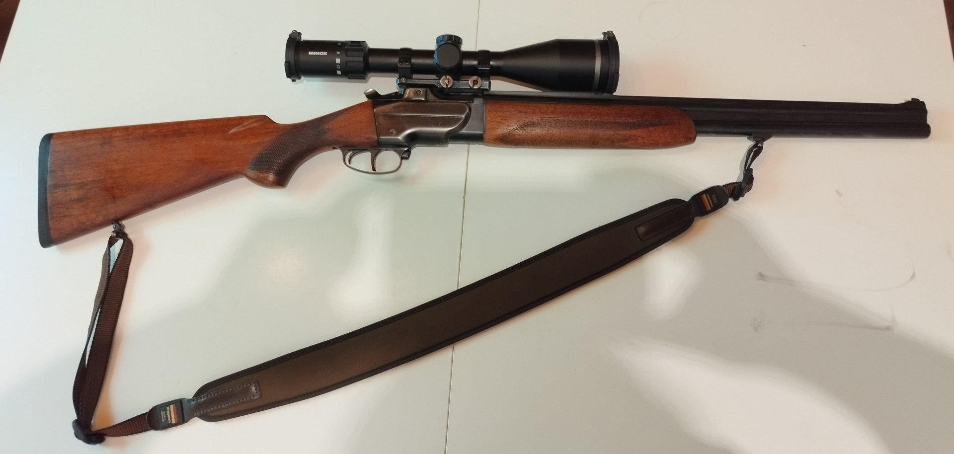 Brno ZH 124 Bockbüchsflinte Kal. 7x57R & 16/70 mit Minox Allrounder 3-15x56 und Riemen – Bild 6