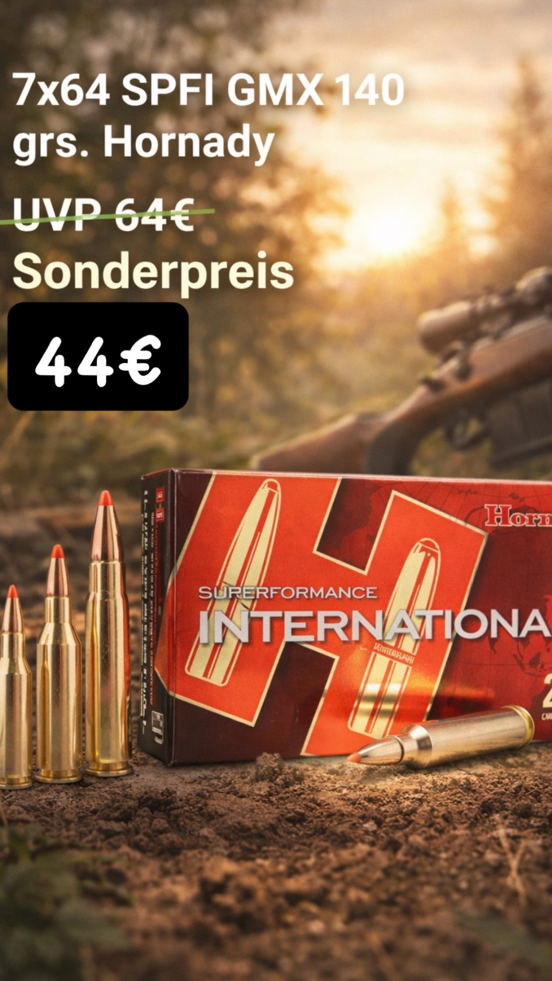 Hornady 7x64 SPFI GMX 140 grs. BLEIFREI 2500 Schuss vorhanden – Bild 1