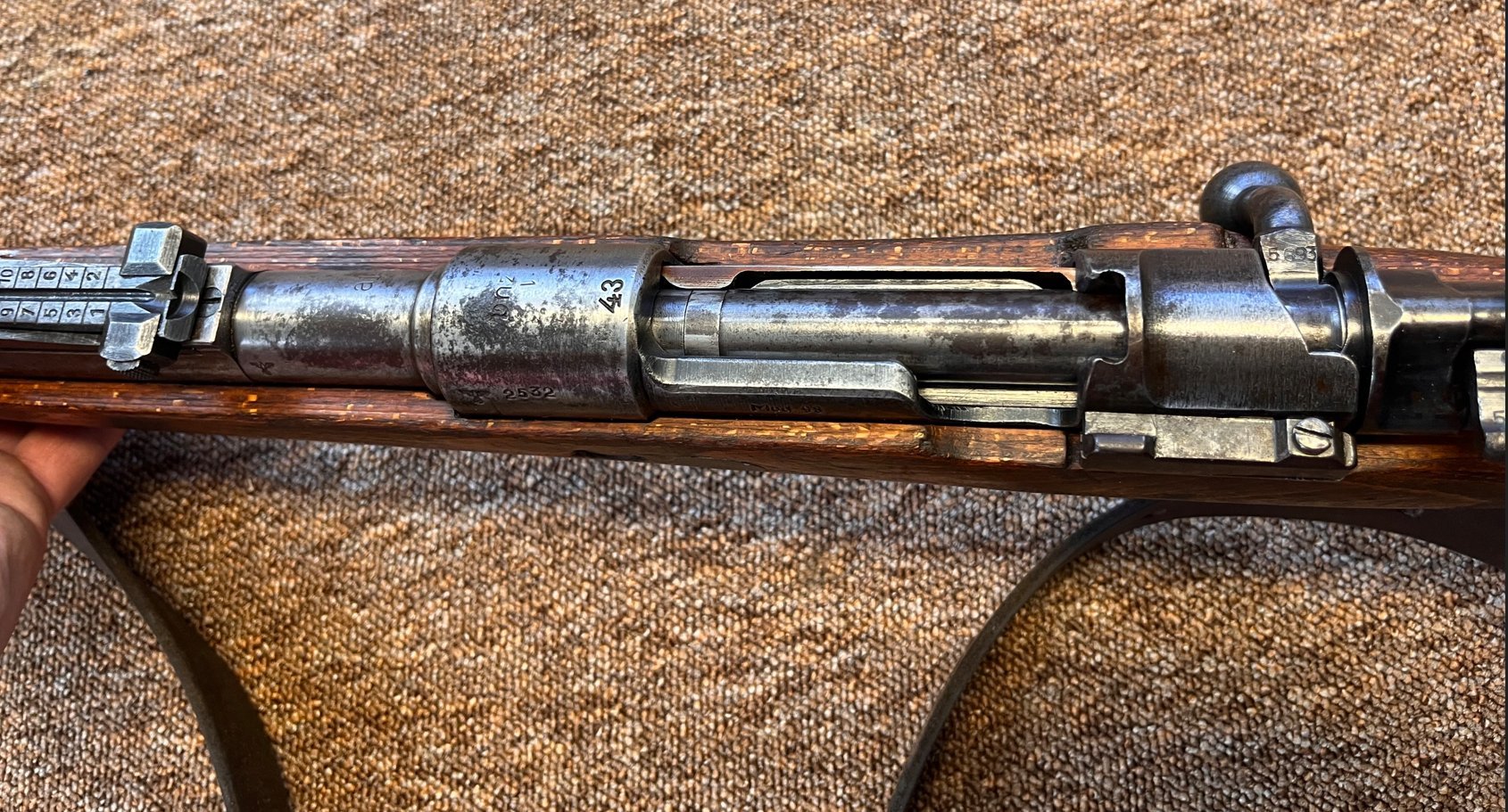 gebrauchte Repetierbüchse K98, Hersteller bnz, Baujahr 1943 – Bild 4