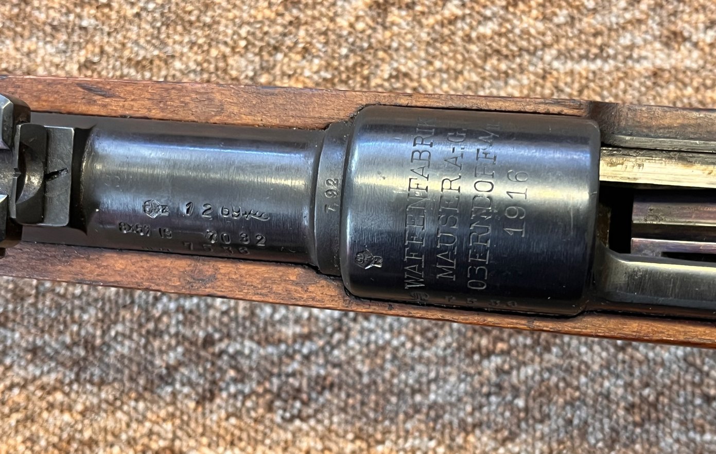 gebrauchte Repetierbüchse Mauser G 98, Baujahr 1916 – Bild 3