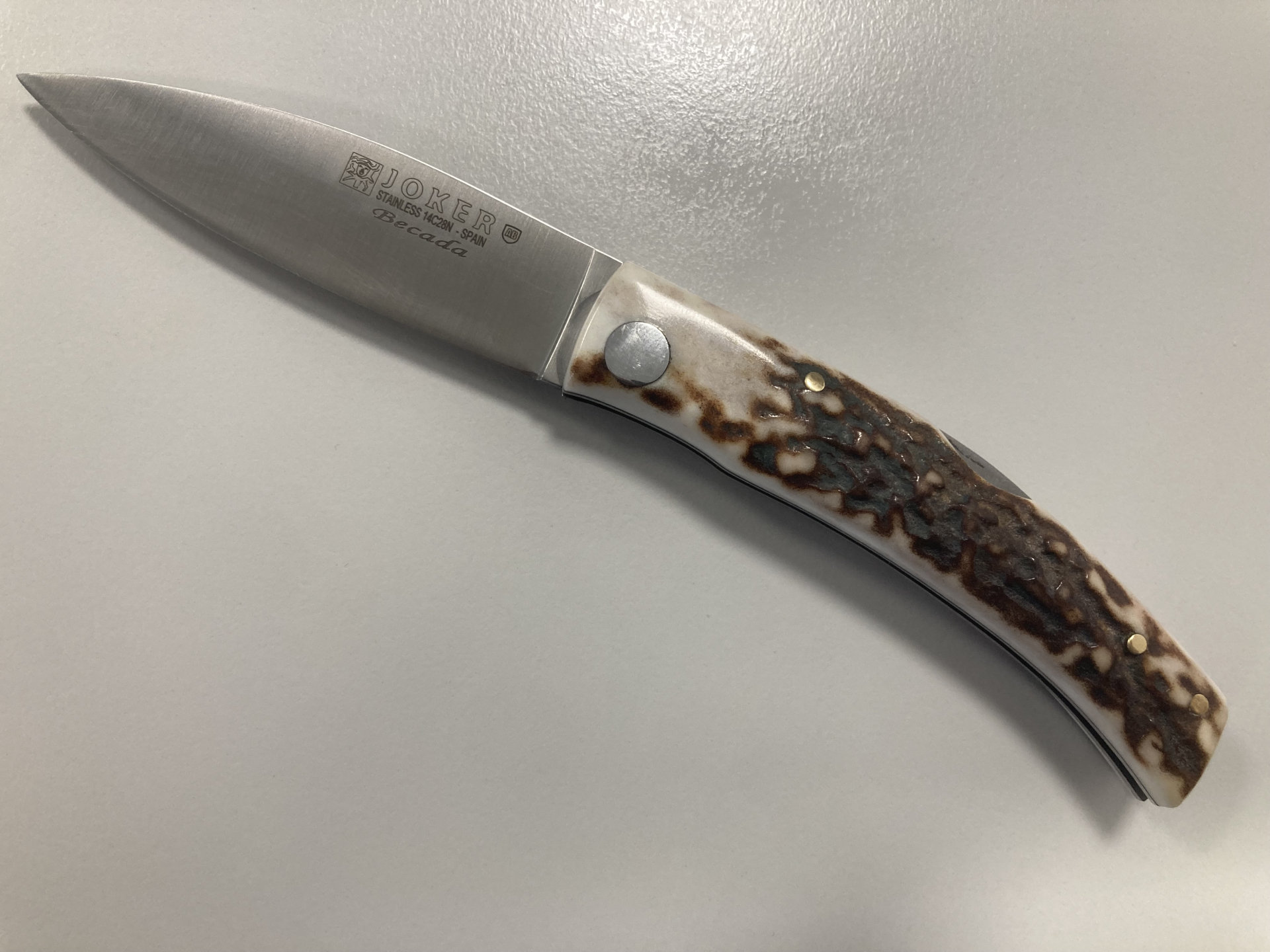 Joker Becada Taschenmesser, Hirschhorn - EDC, Messer, Dolch, Bowie, Navaja – Bild 1