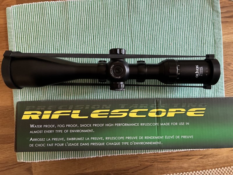 OLIVON 3-12x56 Zielfernrohr m. Leuchtpunkt - inkl Blaser Sattelmontage f. R8, R93 etc. – Bild 1