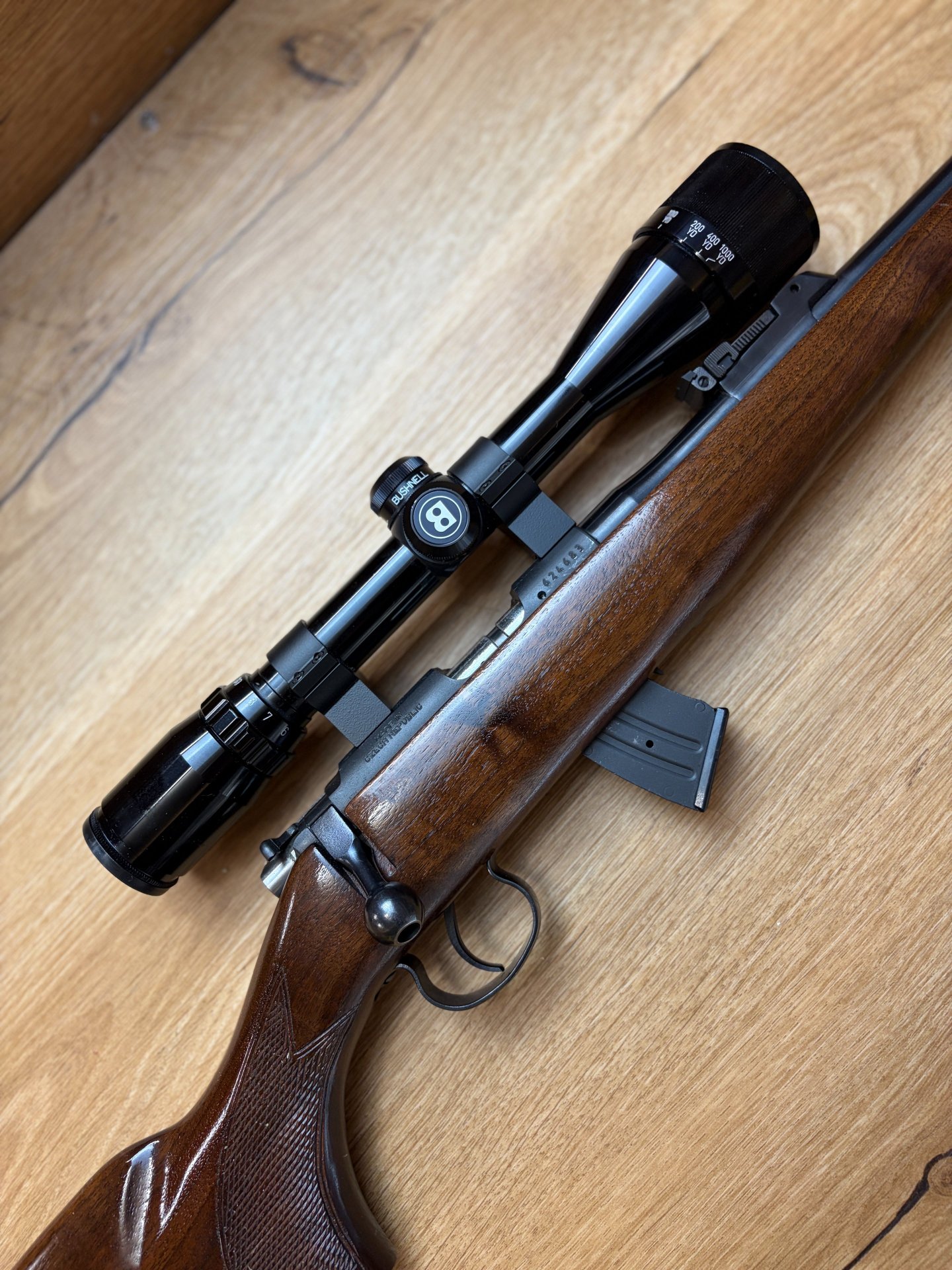 KK-Repetierbüchse CZ ZKM 452 inkl. Zielfernrohr Bushnell Sportview 4-12x ++ SEHR GUT ++ – Bild 2