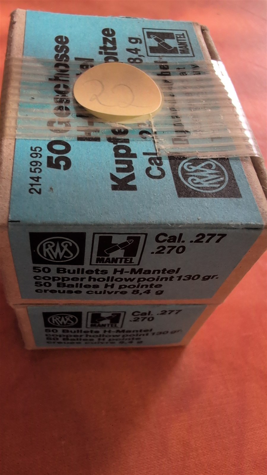 100 RWS H-Mantel Kupferhohlspitz .270 Win / 130 gr – Bild 1