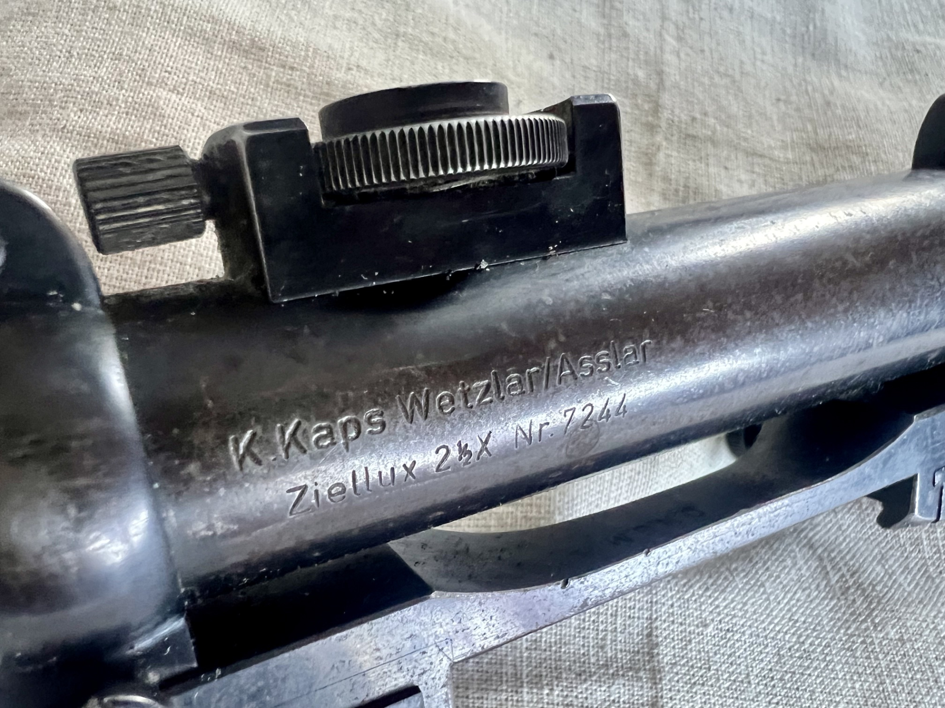 Stahl Zielfernrohr Karl Kaps Wetzlar Asslar Ziellux 2,5-fach – Bild 2