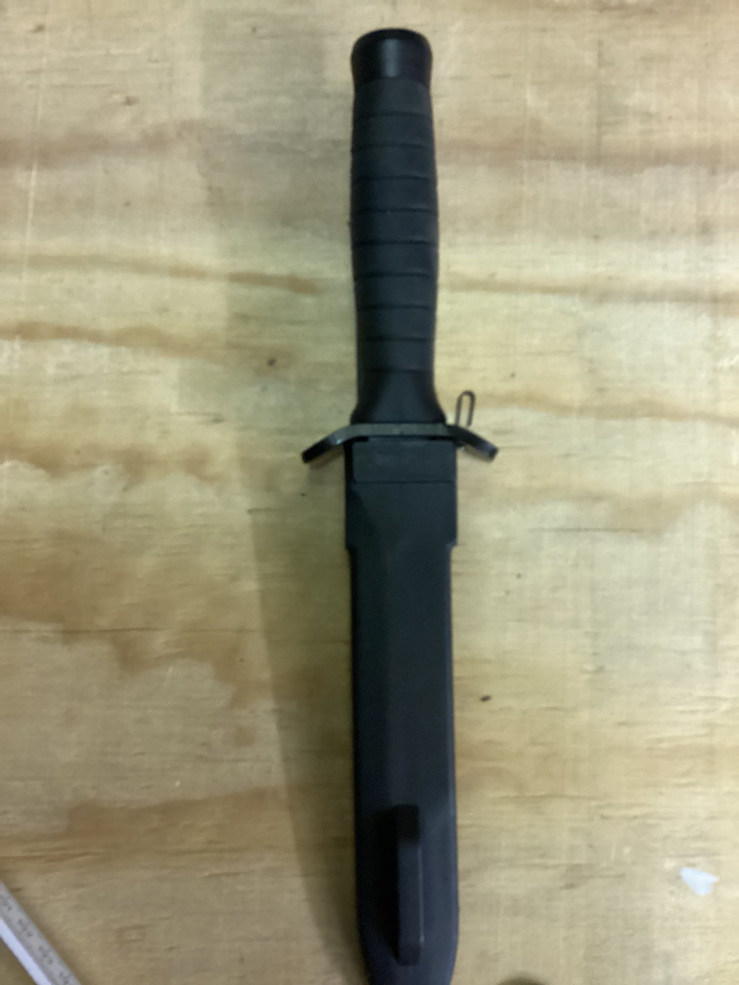 Polnisches Kampfmesser WZ98, schwarz, mit Scheide, KOPIE – Bild 3