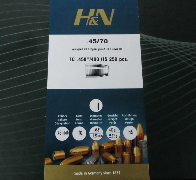 Geschosse H&N .458 400gr 45/70 – Bild 1