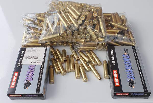 -400- Messing-Boxerhülsen Kal..308Win, Fabr. norma – Bild 1