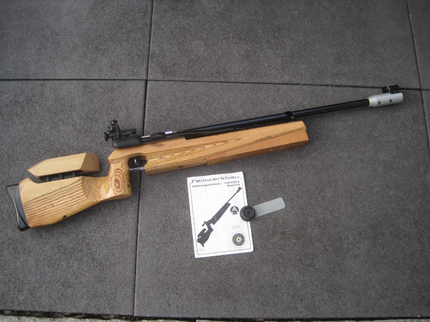 Matchluftgewehr Feinwerkbau Mod.601 - RECHTS - CENTRA Ringkorn / Adlerauge 0,75 / Auflagekeil – Bild 1