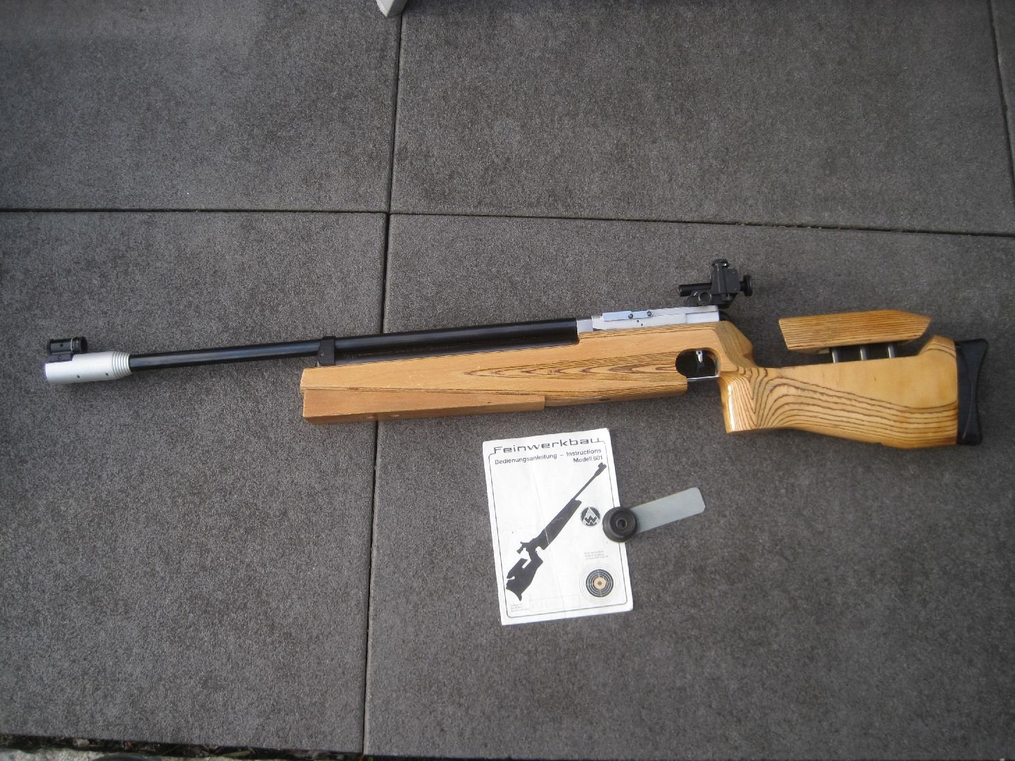 Matchluftgewehr Feinwerkbau Mod.601 - RECHTS - CENTRA Ringkorn / Adlerauge 0,75 / Auflagekeil – Bild 2
