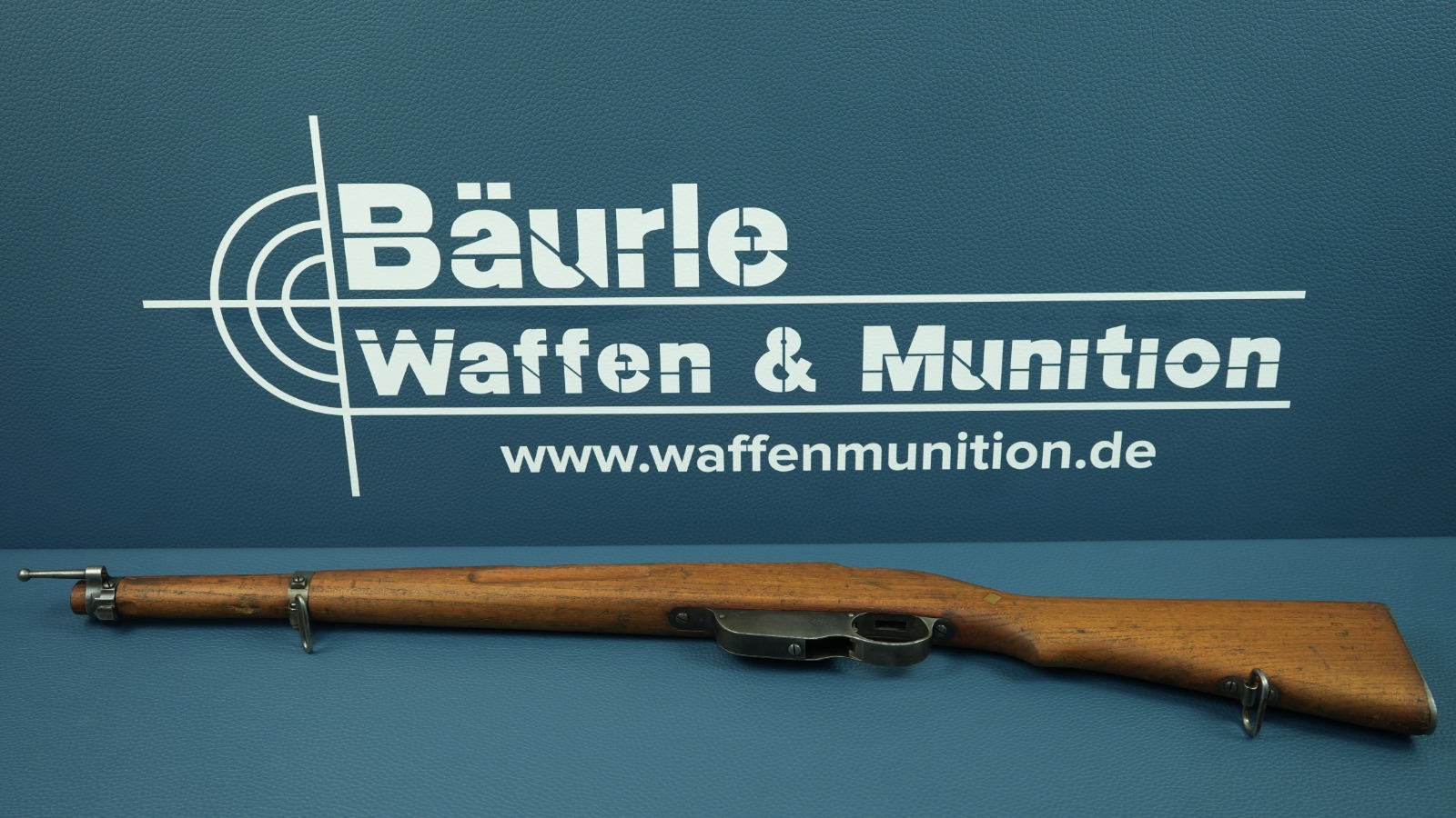 Originaler Steyr M95 Holzschaft mit Regimentsstempel und Bajonetthalterung – Bild 1