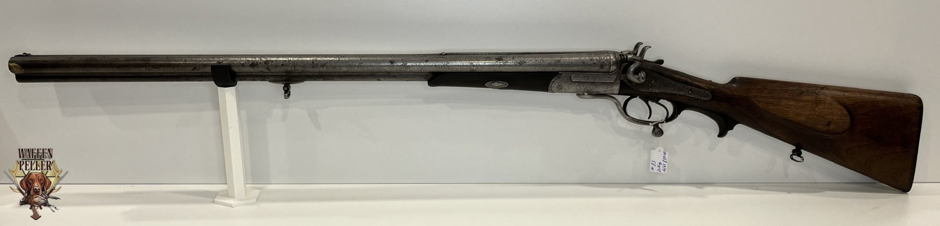 Historischer Hahndrilling mit Roux-Verschluss – Kal. 8x57 IR & 16/65 – Suhler Fertigung um 1910 – Bild 1