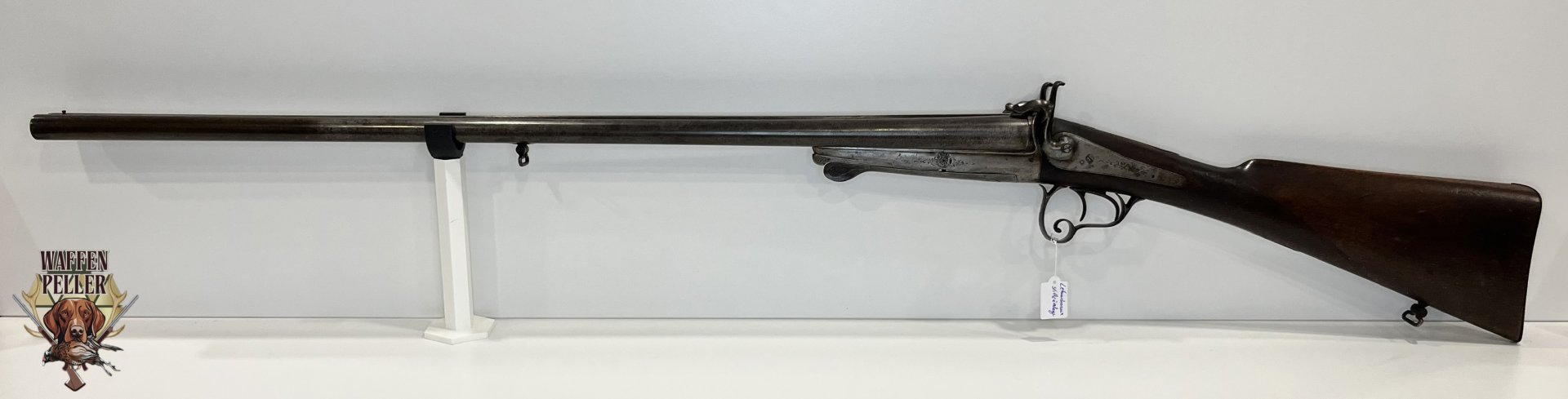Historische Lefaucheux-Hahndoppelflinte – Saint-Étienne – Kaliber 16 (Stiftfeuer) – ca. 1880 – Bild 1
