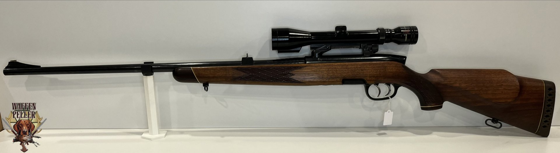 Steyr Mannlicher Mod. S – Kal. 9,3x64 – Deutscher Stecher – inkl. Tasco 3-9x40 auf Schwenkmontage – Bild 1
