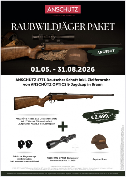 Aktionspaket: Anschütz 1771 .17Hornet M15x1 51cm mit 3-15x50 – Bild 1