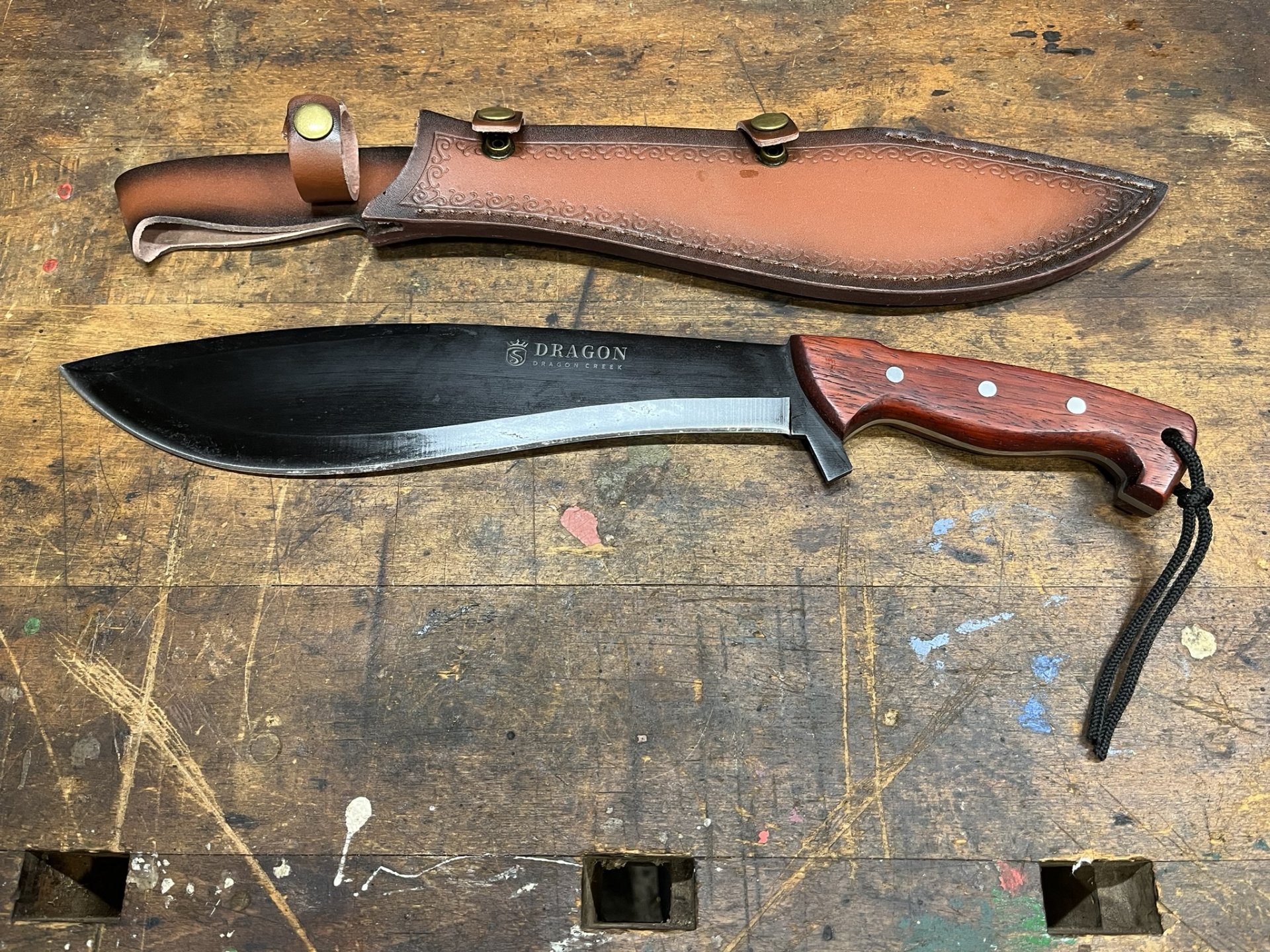 orig DRAGON CREEK Kukri MacheteTactical Autobeil Outdoor Survival taktical ungebraucht Bushcraft – Bild 2