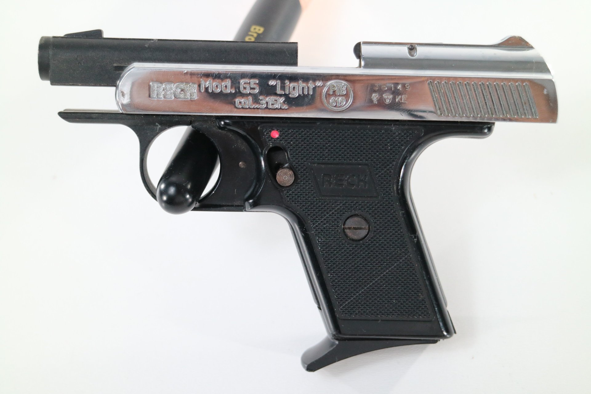 Titel: RECK Mod. G5 Light Schreckschusspistole .315 Knall PTB 619 mit Magazin – Bild 1