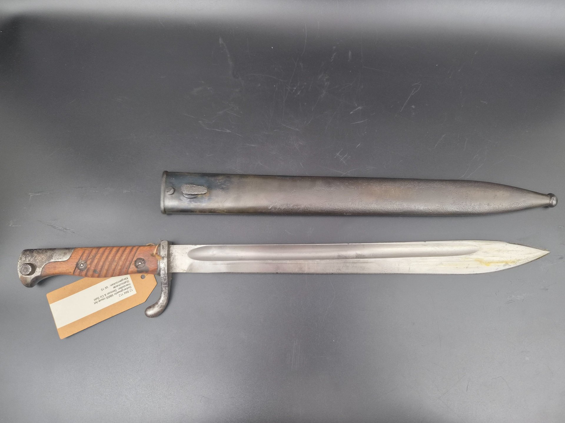 Seitengewehr 98/05 neuer Art mit Stahlscheide, Simson & Co – Bild 2