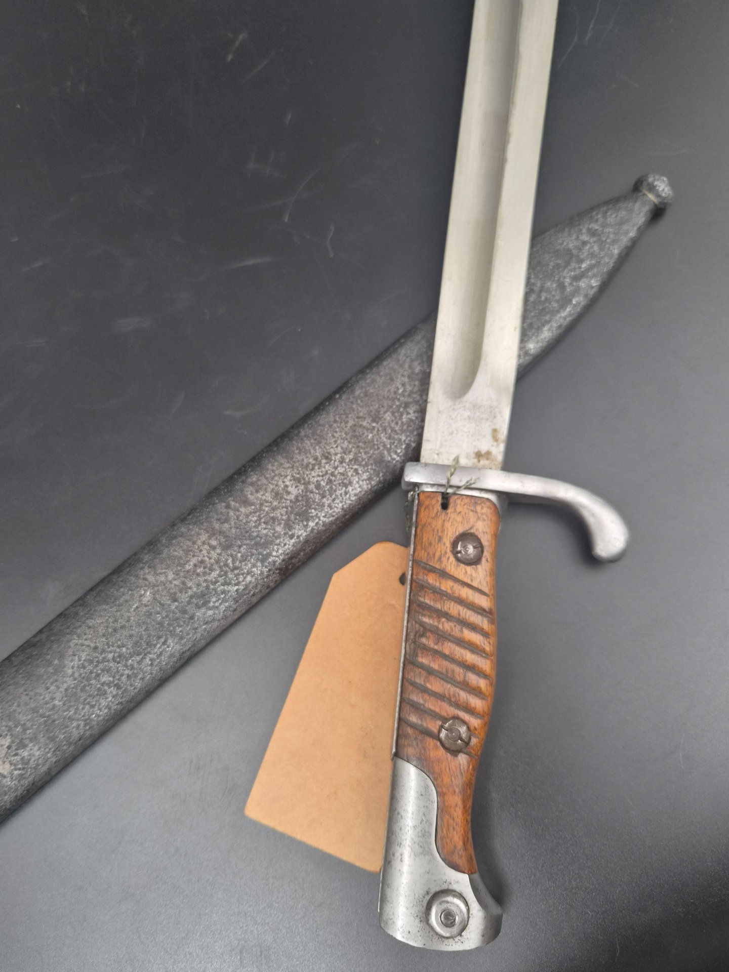 Seitengewehr 98/05 neuer Art (+ Feuerschutzblech) mit Stahlscheide, Möve- Werke – Bild 3