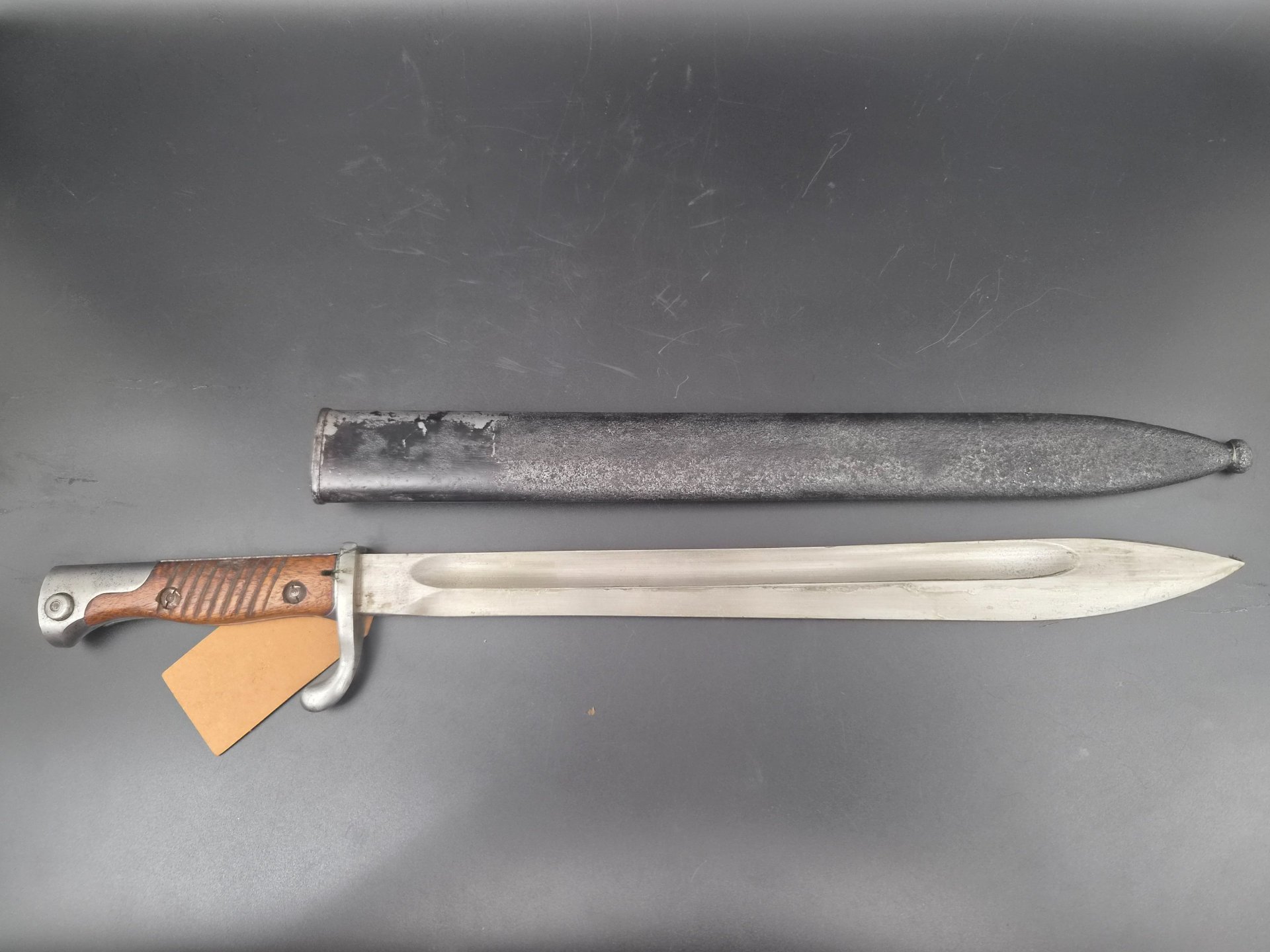 Seitengewehr 98/05 neuer Art (+ Feuerschutzblech) mit Stahlscheide, Möve- Werke – Bild 2