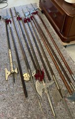 Mittelalter Dekoration Ritterspiele 10 er Set Lanzen – Bild 2