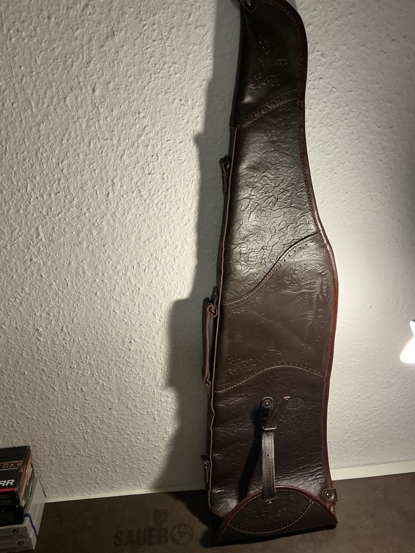 Schinkenfutteral , Jagdtasche,Patronen Gürtel mit Jagdmotiven – Bild 2
