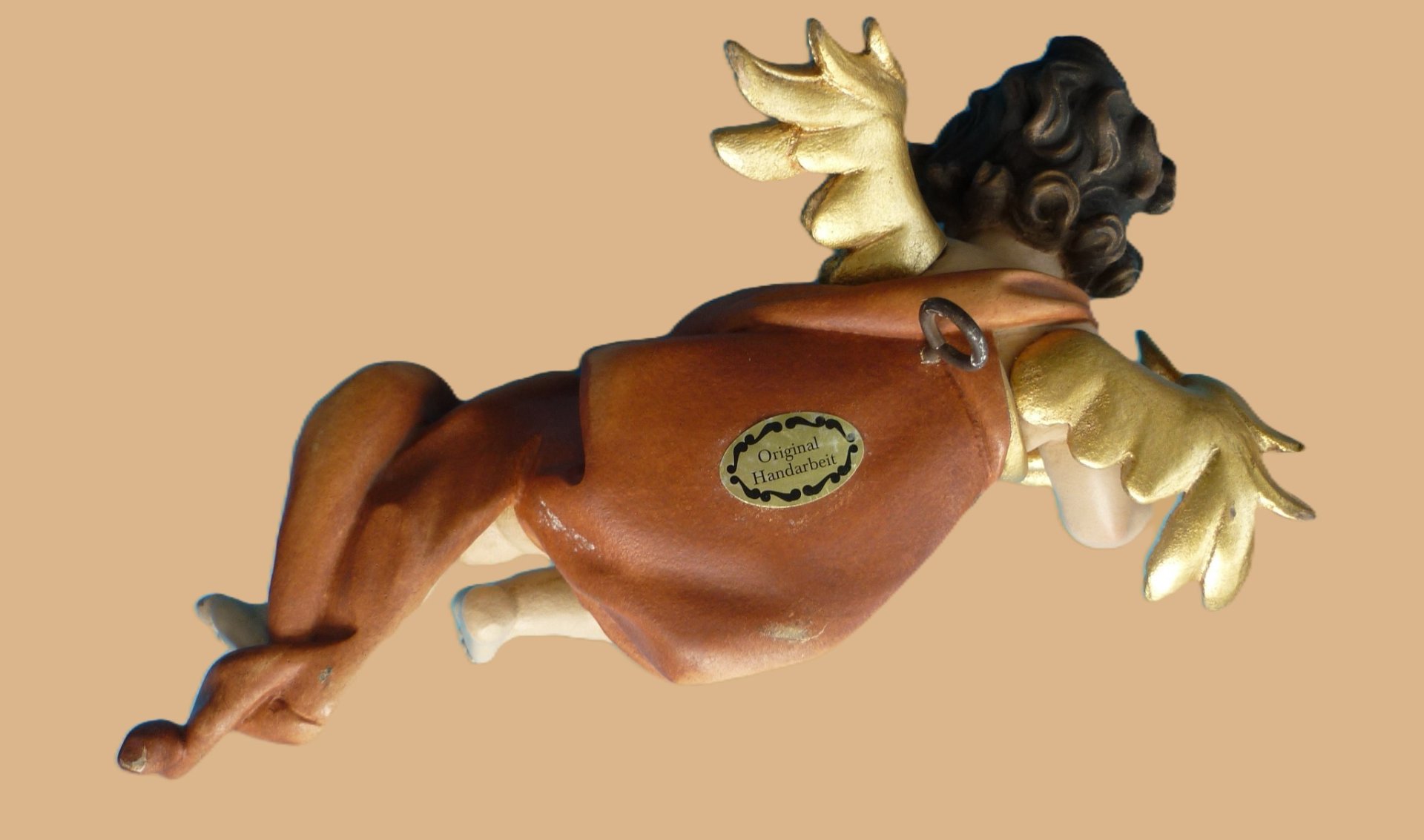 Große Engelfigur Putto mit Jagdhorn – Bild 4