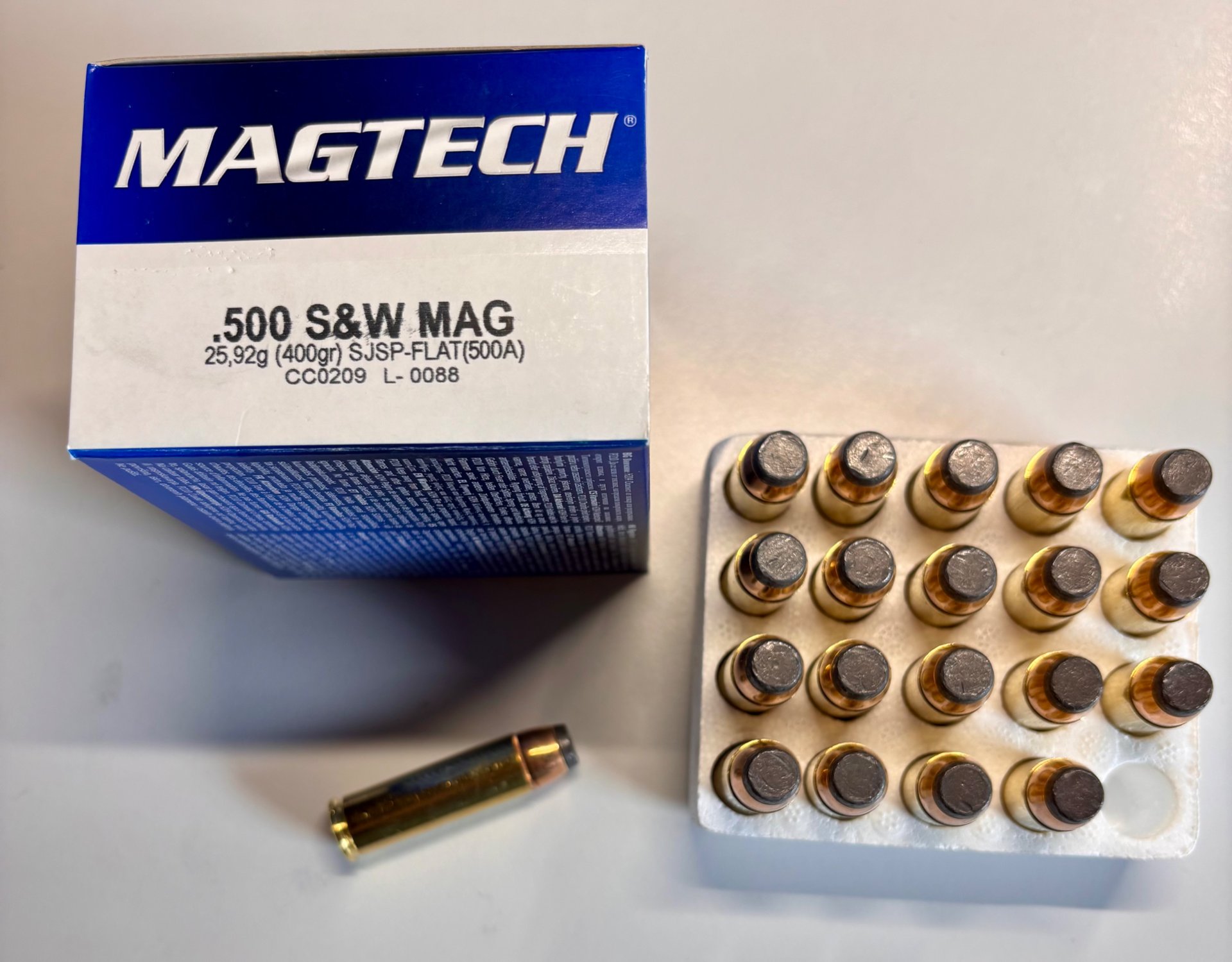 200 Schuss Magtech .500 S&W SJSP 25,9g/400grs. – Bild 1