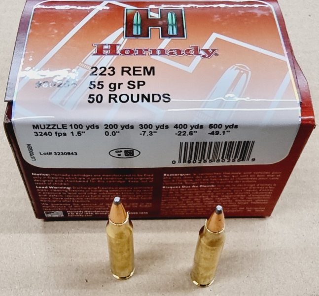 .223/55grs SP Hornady No.80255 50 stk. – Bild 1