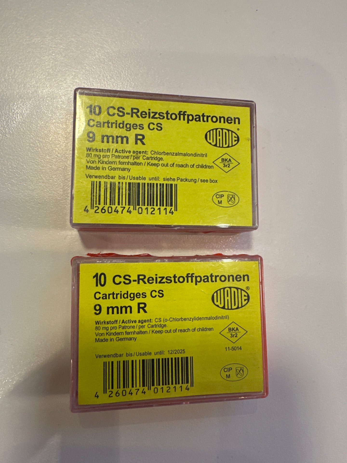 20 CS-Reizstoffpatronen WADIE 9mm R – Bild 1