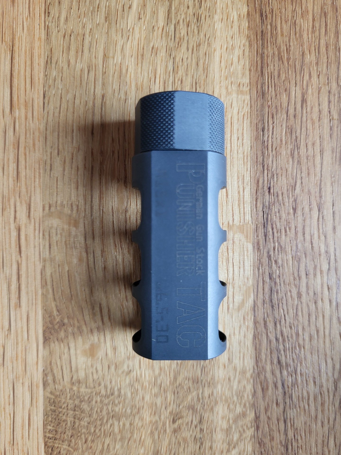 German Gunstock Punisher TAG Mündungsbremse Kaliber 6,5mm - .30 M15X1 Gewinde – Bild 3