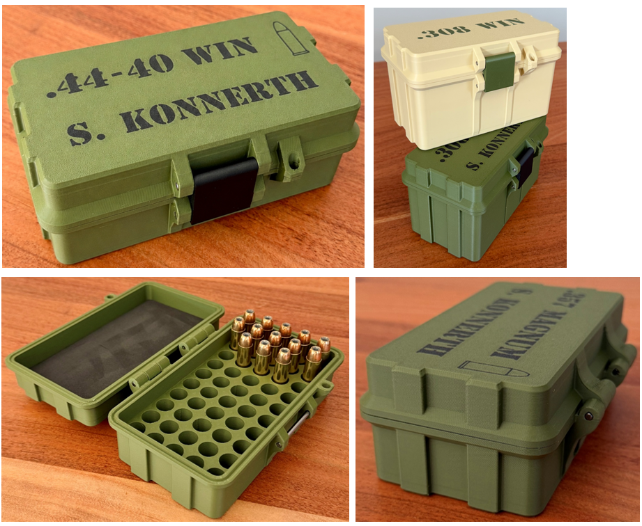 Munitionsbox .44-40 WIN Ammo Box Patronen Wiederladen 50/100 Schuss personalisierbar abschließbar – Bild 1