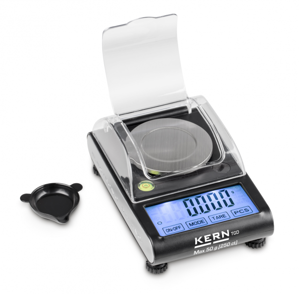 Präzise digitale Feinwaage/Taschenwaage Kern TGD 50-3C, Wägebereich 50 g, Ablesbarkeit 0,001 NEU – Bild 1