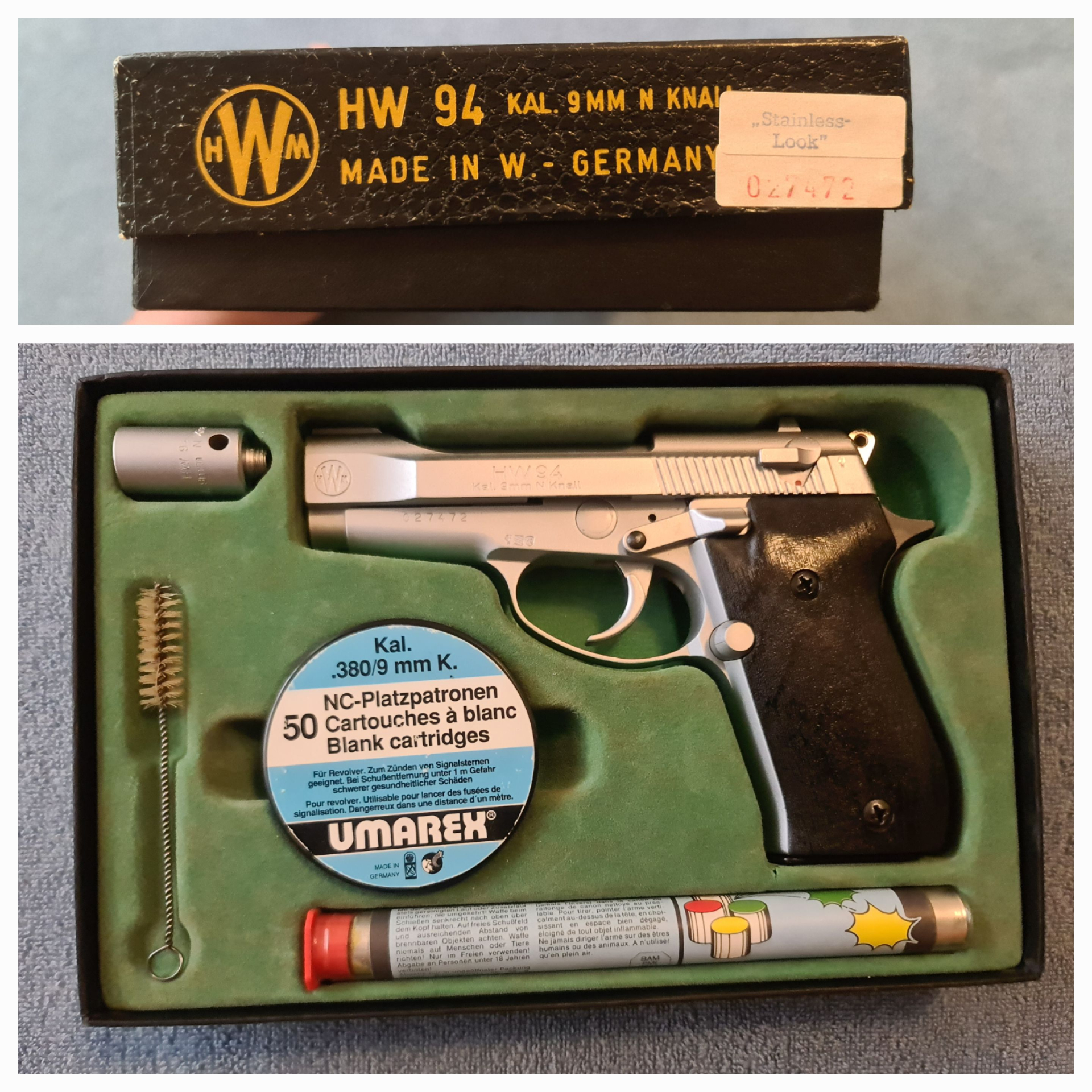 Weihrauch HW94 - Stainless - , Full-Set mit OVP, PTB 467, Beschuss 1992 – Bild 6