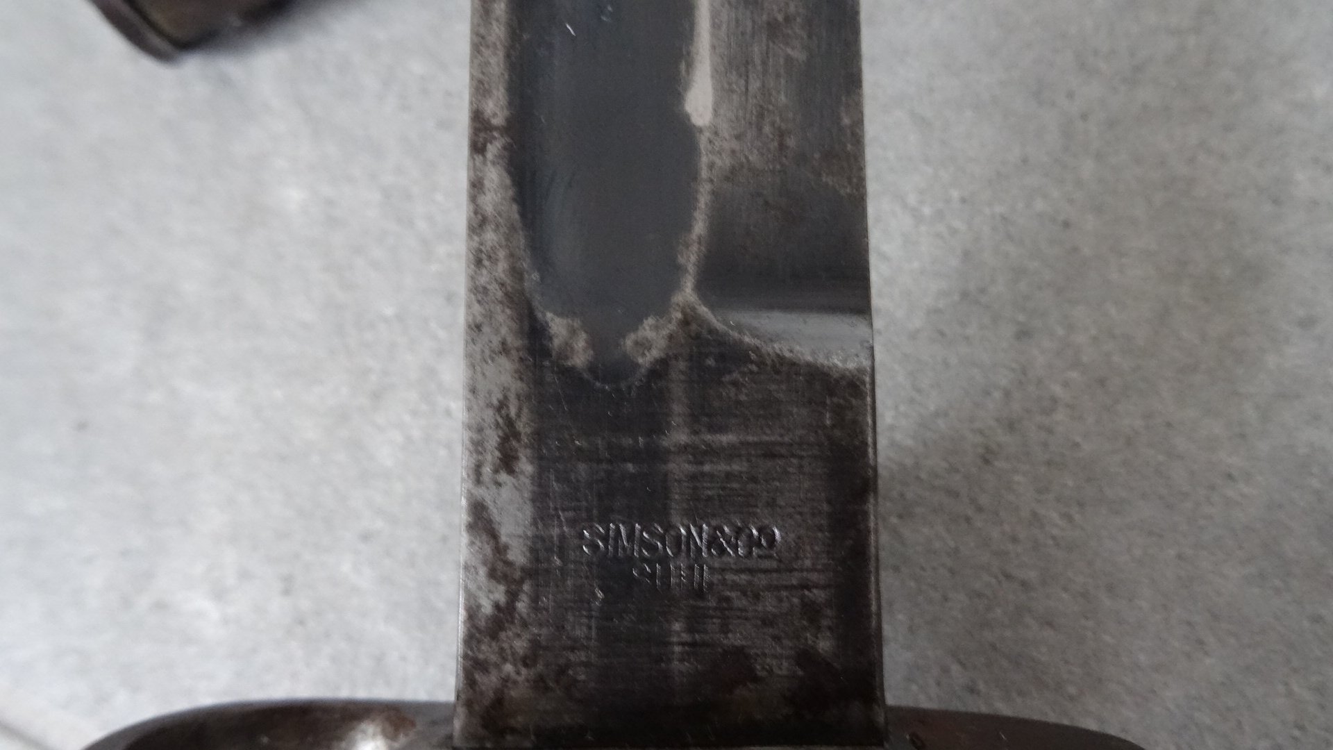 Bajonett M1904 Simson & Co Suhl Thüringen , für Mauser Gewehr G98 ......? – Bild 3