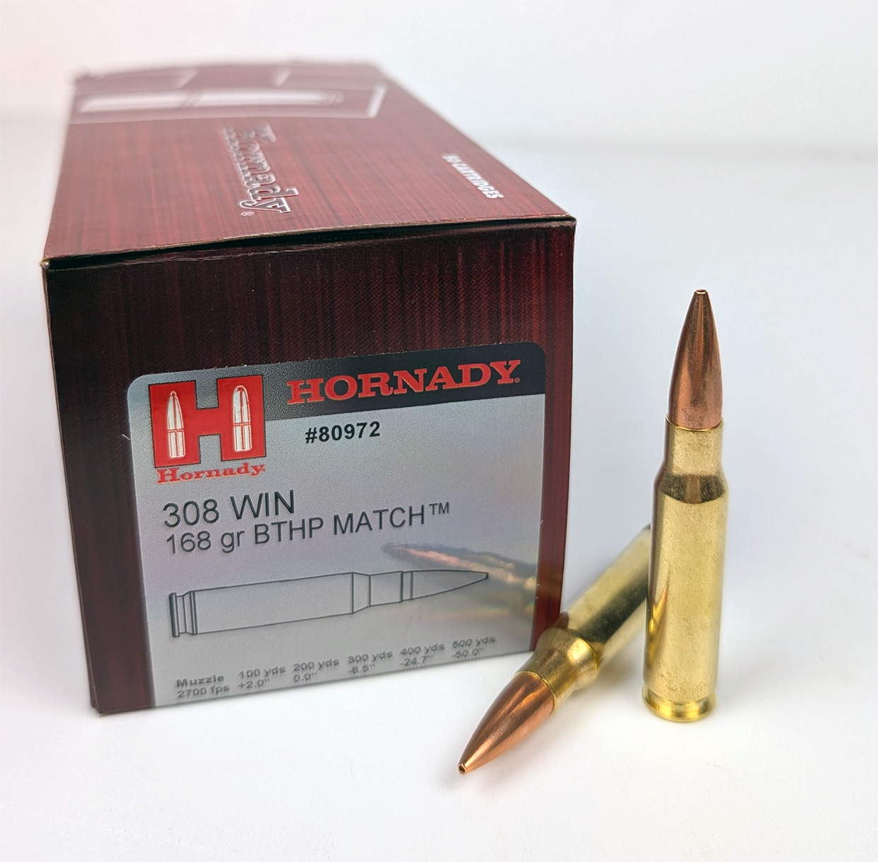 Hornady .308 Win. 168grs BTHP Match 50 St. – Bild 1