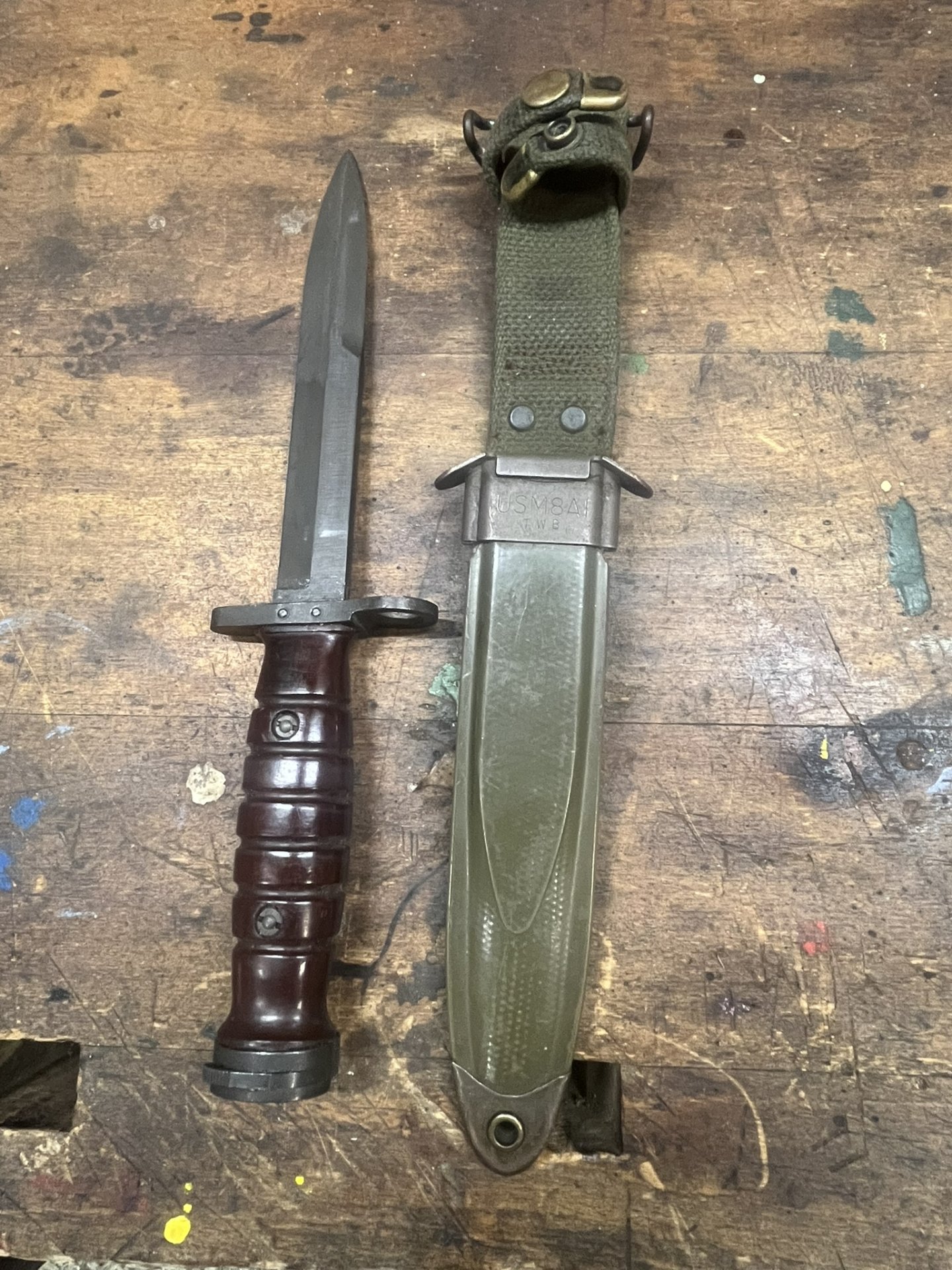 sehr seltene Ausführung USM8A1 Bajonet M16/Garant Korea/Vietnam War frühe Fertigung – Bild 4