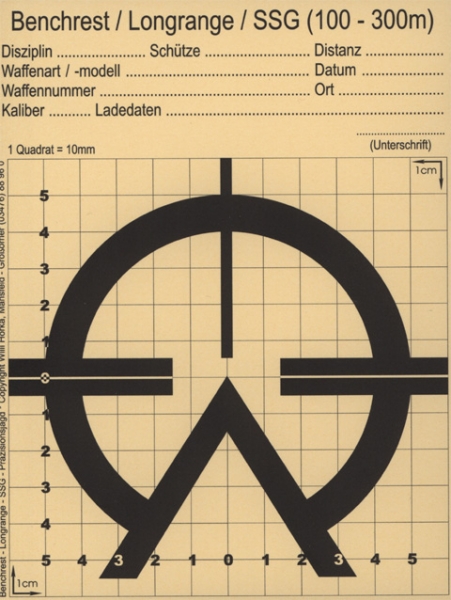 500 Präzisionsschießscheiben BENCHREST LONGRANGE SSG 100-300m, NEU – Bild 1