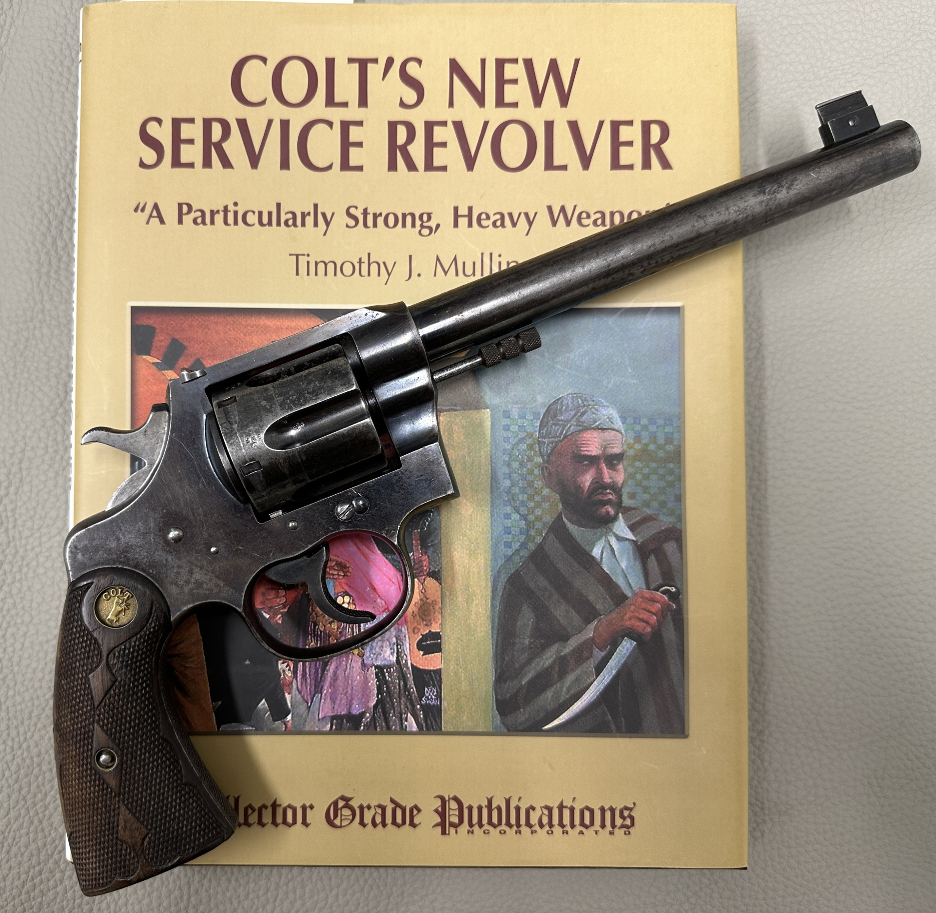 Colt NEW SERVICE "Target Model" Kal . .455ELEY frühes Modell LL 7,5 Bj um 1915 – Bild 1