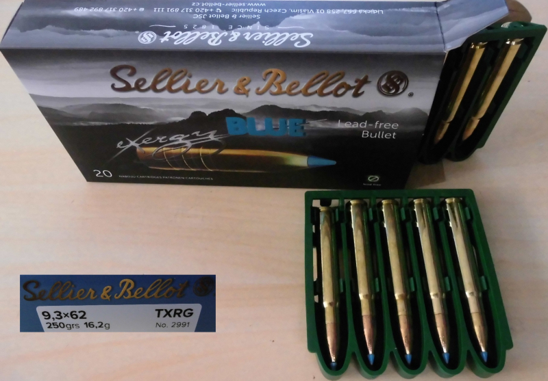 Munition S&B 9,3x62 TXRG Exergy blue bleifrei – Bild 1