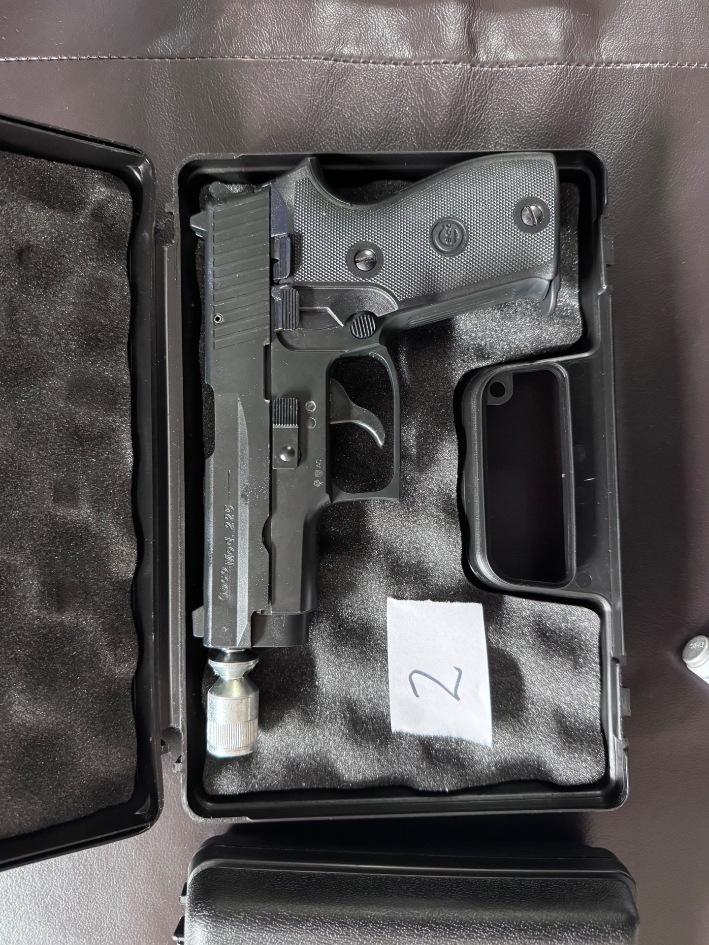 Geco P225 Schwarz Neuwertig von Dynamit Nobel 9mm pak Gaspistole – Bild 1