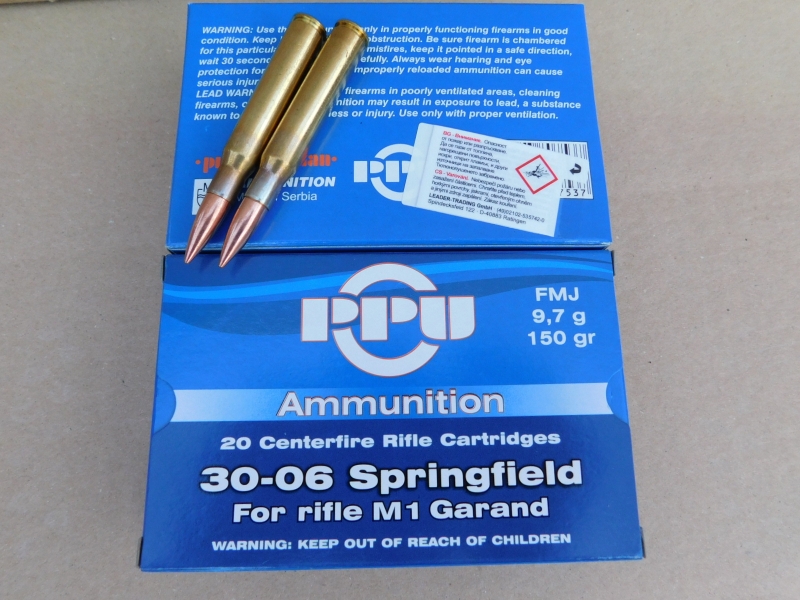 .30-06/150grs. PPU FMJ für M1 Garand 100 Stk. A-612# SSZ Berka – Bild 1