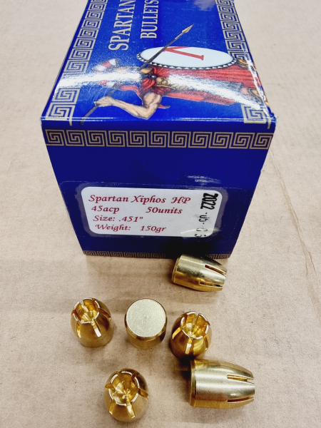50 Stk. .45-.451/150grs Spartan XIPHOS HP Verteidigungsgeschoss #SSZ Berka – Bild 1