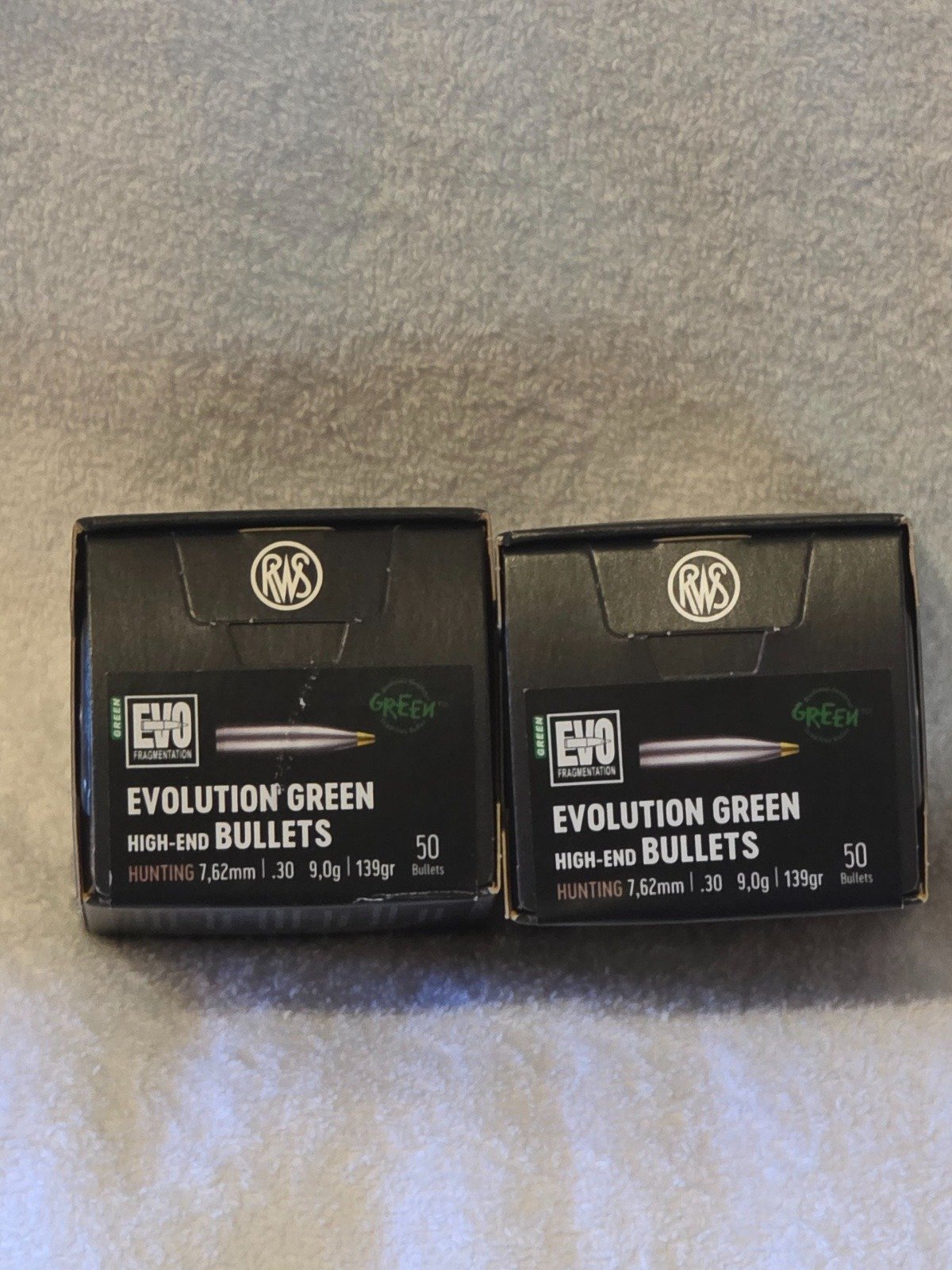 100 x RWS Geschosse EVOLUTION GREEN .30/7,62mm 9,0g/139gr – Bild 1